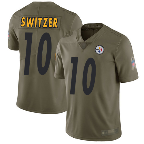 Youth Pittsburgh Steelers Football #10 Limited Olive Ryan Switzer 2017 Salute to Service Nike NFL Jersey